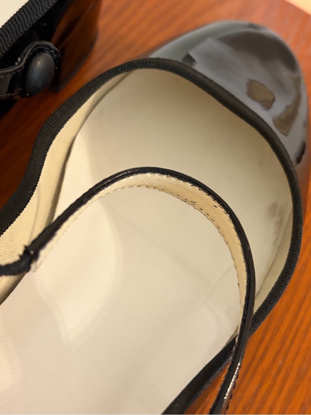 Repetto Paris size 40/9 Black Patent Mary Jane Block Heel Shoes - Picture 3 of 12